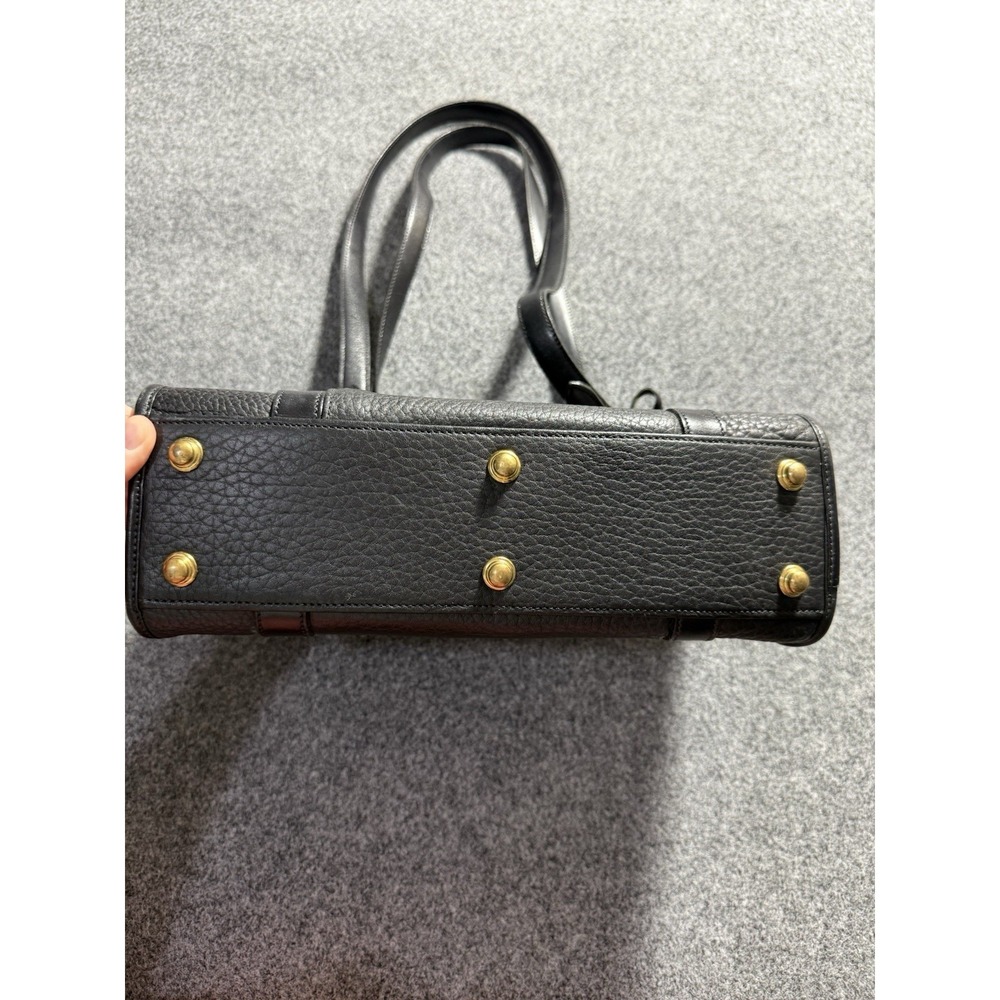 Dooney Bourke All Weather Leather Small Tote Pebbled Leather Black Handbag - Picture 6 of 16